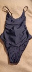 California Sunshine swimsuit XL black high cut one piece side cut out hoops back — photo 3