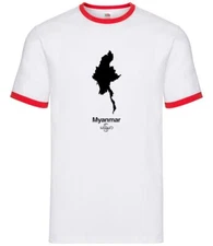 Country Silhouettes Myanma - Mens Ringer - Myanmar Burma Asia Naypyitaw
