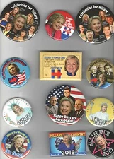 2016 pin HILLARY Clinton pinback Campaign button Collection of 26 DIFFERENT