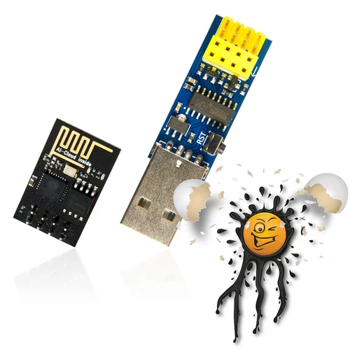 ESP8266 ESP-01 CH340 USB TTL serial Konverter Tasmota ESPEasy Programmer Set 