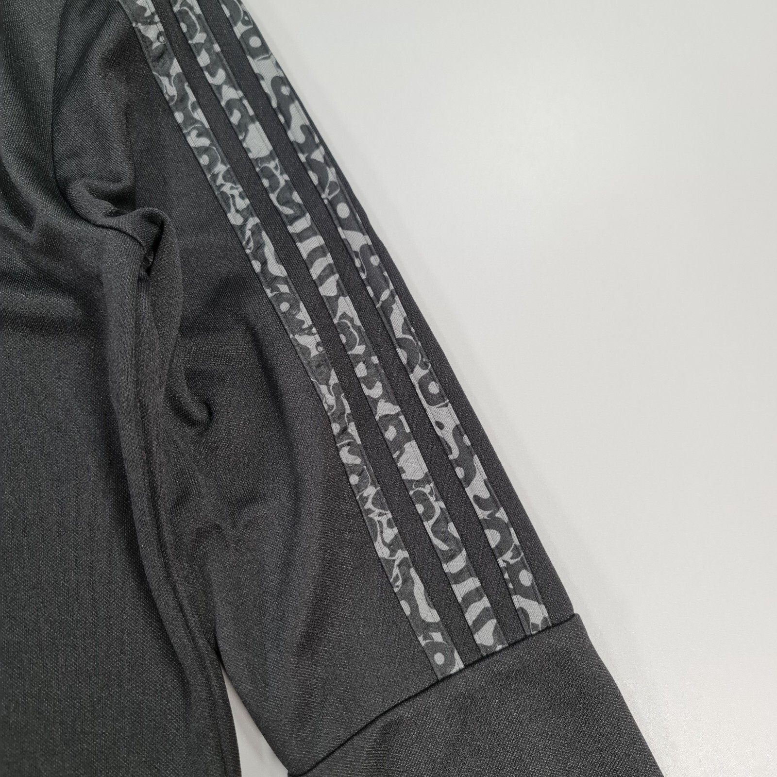 adidas Womens Tracksuit Jacket Black Grey Medium Sereno 3 Stripe Track