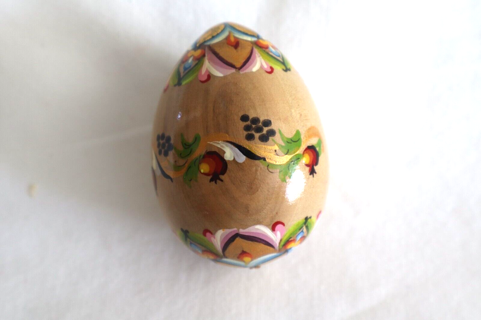 Handpainted Ceramic Easter Egg Russian Style Superb
