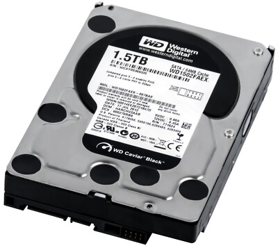 FESTPLATTE WD CAVIAR BLACK WD1502FAEX 1.5TB 7.2K 64MB SATA III 3.5'' 