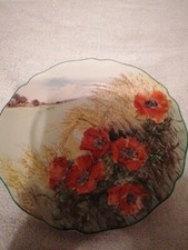 ROYAL DOULTON D.6312 Pattern POPPIES in CORNFIELD 10" Plate Art Deco 1930’s Era