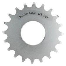 Origin8 Bicycle Track Cog 20T x 1/8" Silver Fixed Gear Single Speed CNC Chromoly