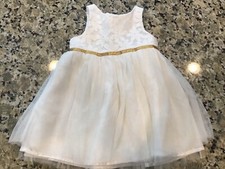 Baby Girls Formal White Dress from Cat and Jack, Size 12 Months