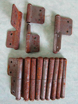 6 Fiches à Larder En Fer Pour Portes De Placards Ou Volets - Hauteur 9.7cm