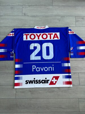 EHC Kloten Flyers Reto Pavoni Switzerland Ice Hockey Shirt Jersey Mens Size XL