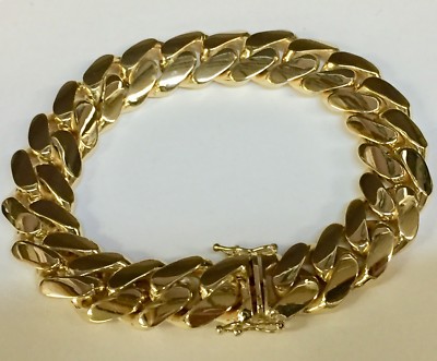 14k Solid Yellow Gold Miami Cuban Curb 