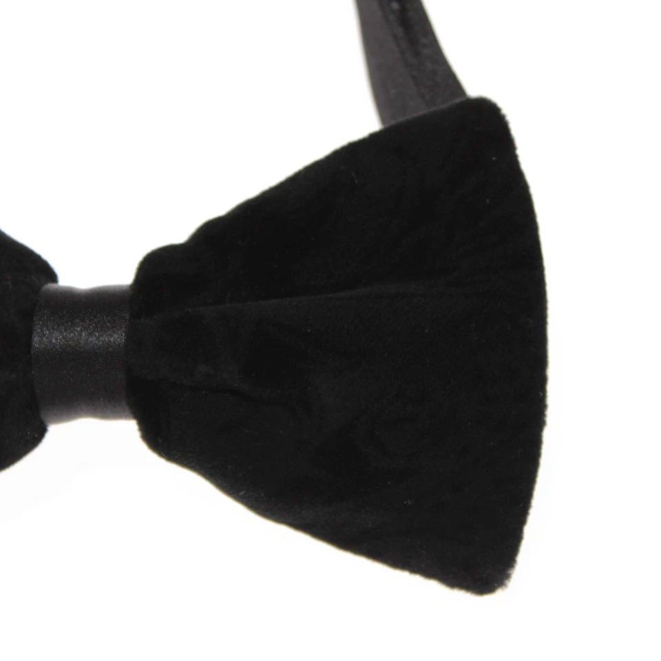 Pajarita de terciopelo Italo Ferretti nueva con etiquetas tamaño ajustable en negro liso Foto 4 de 4