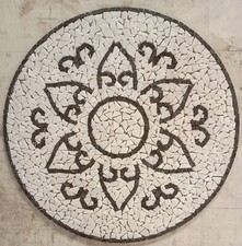 "ANTICA ROMA" ROSONE MOSAICO ANTICATO interni - esterni diam.90x1 cm COD. RUDLXX