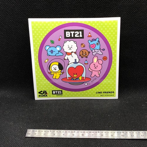 BTS sticker seal BT21 Japanese Rare Line Friends Kura Sushi Limited Japan F/S2 - Picture 6 of 11