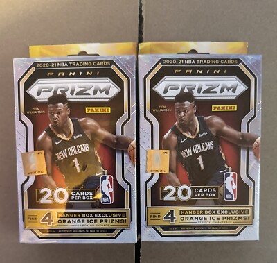 Panini Prizm Basketball 2020-2021 NBA Hanger Box Orange Ice (lot of 2)
