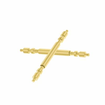2 PC 19MM GOLD SPRING BAR FOR 34MM ROLEX PRESIDENT DATE STRAP WATCHBAND BRACELET
