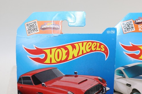 2013 Hot Wheels Astin Martin V8 Vantage/1963 DB5 New On Card lot of 2 - Picture 2 of 21