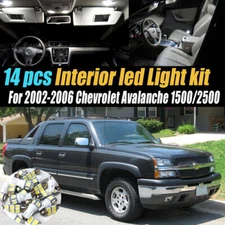 14Pc Super White Car Interior LED Light Kit for 02-06 Chevy Avalanche1500/2500