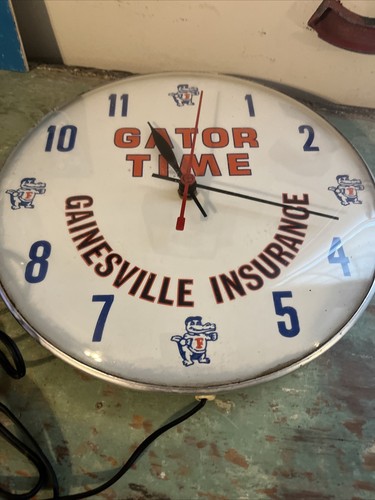 Vintage University Of Florida Bubble Glas Uhr Collegiate Gator Rare 60’s 70’s - Bild 14 von 15