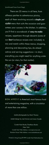 Bon Appetit : Outdoor Entertaining Hard Cover Numbered First Edition - NEW - Picture 22 of 23