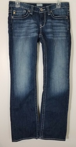 Big Star Sweet Boot Low Rise Flap Pocket Dark Wash Denim Jeans Women's 28R - Picture 2 of 9
