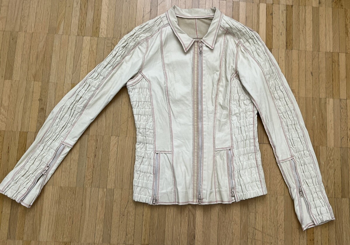 SYLVIE SCHIMMEL PARIS Lederjacke beige Lammleder