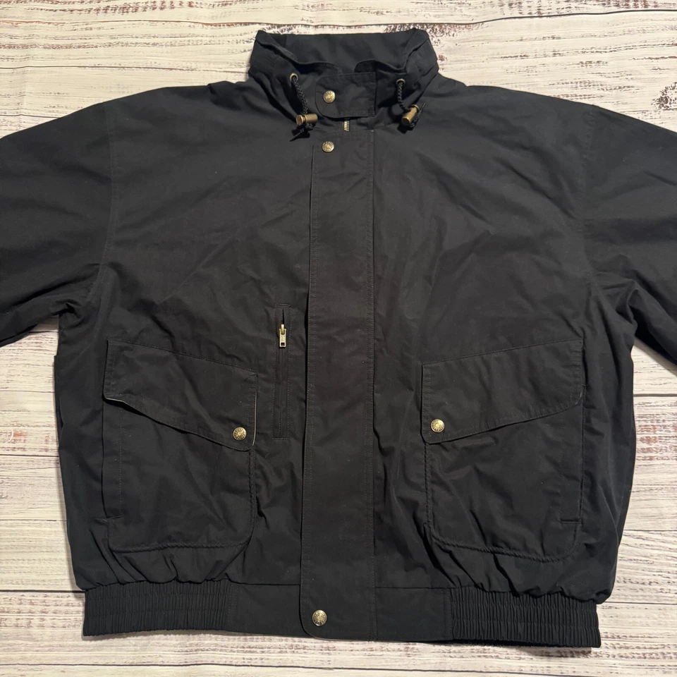 Chaqueta Tri Mountain Vintage Negra Nativa Americana Bordada Para Hombre Talla XL Foto 4 de 4