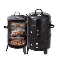3 In 1 RäUcherofen RäUchertonne RäUcherschrank Grill Ofen Smoker Mit Thermometer