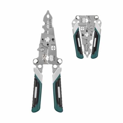 Multifunctional Wire Stripper Pliers Foldable Electrical Cable Cutter Crimper`