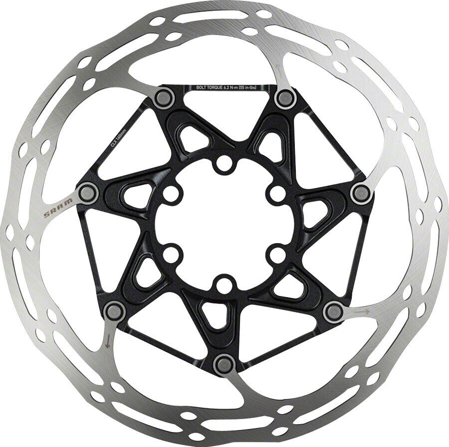 Ротор дискового тормоза SRAM Centerline X — 180 мм, 6 болтов, стальные болты, серебристый/черный