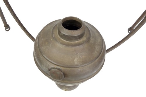 Antique 19th Century Victorian Ceiling Hanging Banquet Oil Lamp As Found - Picture 5 of 12