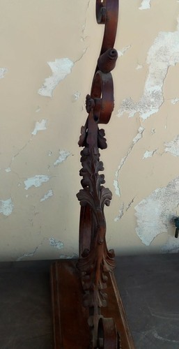 Reggi Locandina a bandiera a parete di ferro battuto abbronzato con base H=60 cm - Foto 4 di 4