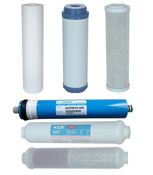 Ersatzfilterset Osmose 1 Jahr + Nachfilter + 100 Gpd + 2-Phasen-Mineralfilter-image