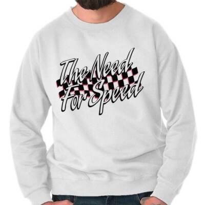 Retro Racecar Driving The Need For Speed Womens or Mens Crewneck Sweatshirt