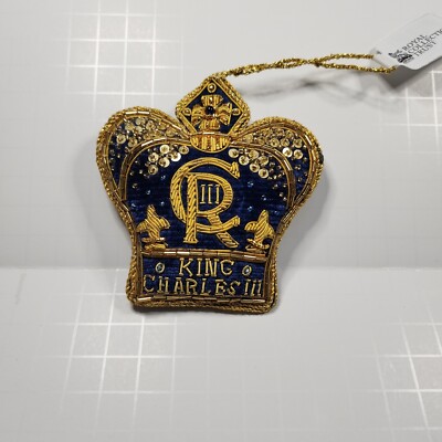 Royal Collection Trust King Charles III Coronation Blue Crown Ornament HM CR New