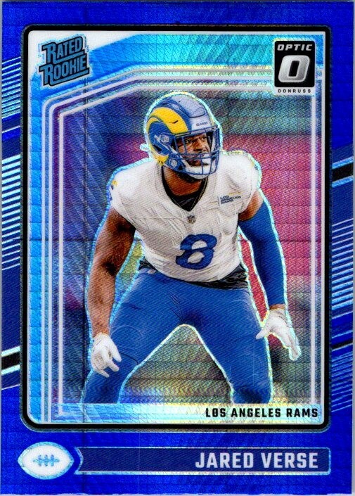 Jared Verse 2024 Donruss Optic Blue Hyper Rookie Card #242 - Rams
