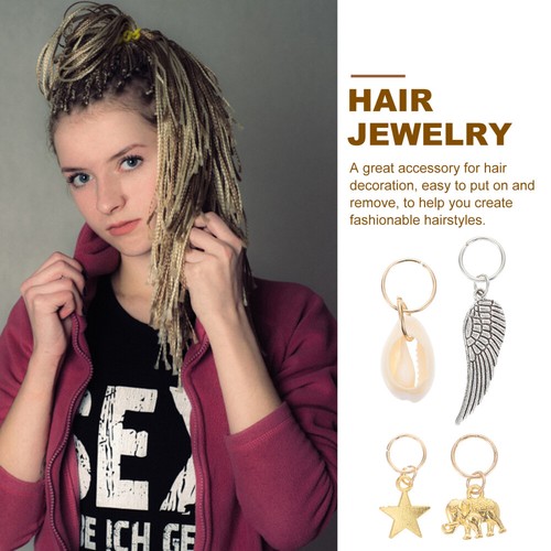 21 Pcs Hair Accessories Dreadlocks Beads for Braids Miss - Picture 6 of 10