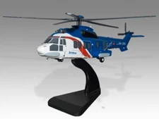 Airbus Eurocopter EC225 Puma Bristow Desk Wood Helicopter New Model Large 1/48