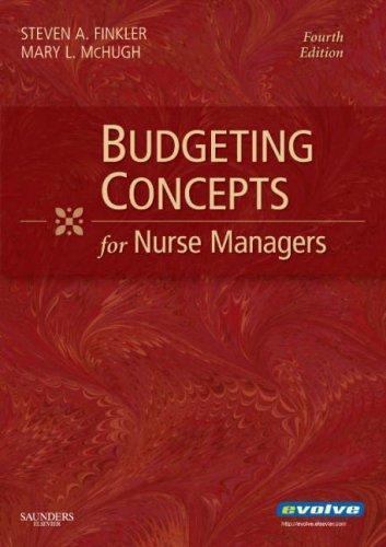 Budgeting Concepts for Nurse Managers Finkler McHugh Paperback Saunders 4e