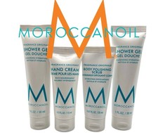 4pc Moroccanoil Body Care Shower Gel Scrub Hand Cream Travel Gift Set Mini NEW