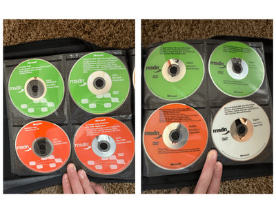 Microsoft MSDN Subscription DVD CD Lot 100+ Discs 2001 2002 Binder Case Untested