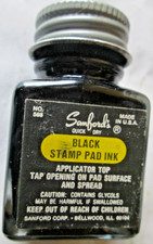 VINTAGE SANFORD'S 588 BLACK STAMP PAD INK, NOS