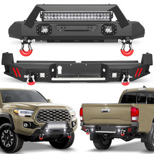 For 2016-2023 Toyota Tacoma Frontrear Bumper W12000lbs Winch Plate Led Light