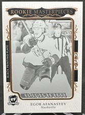Egor Afanasyev 2023-24 The Cup Hockey RC Masterpieces Black Printing Plate 1/1