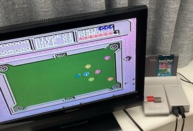 NES ~ LUNAR POOL ~ Nintendo Game 3 Screw NES-LP-AUS Game Cart + Manual Pal A