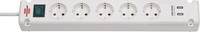 Brennenstuhl Bremounta Steckdosenleiste 5-Fach + 2X USB-A Weiß 3M Mit Schalter