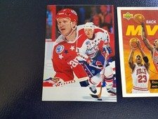 Sylvain Cote Capitals 1994-95 Flair Hockey NHL OVERSIZE BLANK BACK WOW