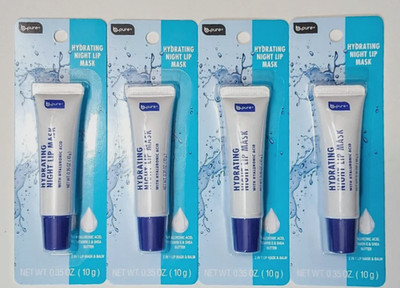 (4) B-Pure Hydrating Night Lip Mask W Hyaluronic Acid, Vitamin E & Shea Butter