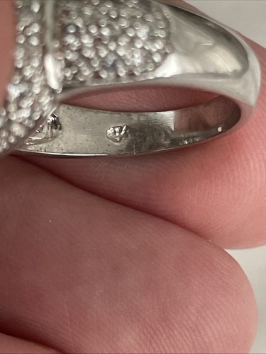 Sterling CZ Ring Thailand Size 9.5 - Picture 9 of 9