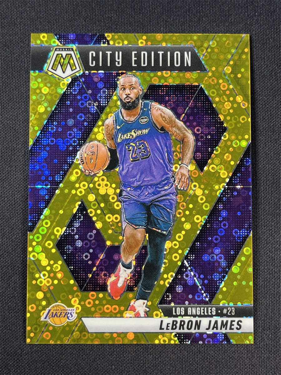 2024-25 Panini Mosaic Fast Break LeBron James #286 Gold Disco City Edition /10