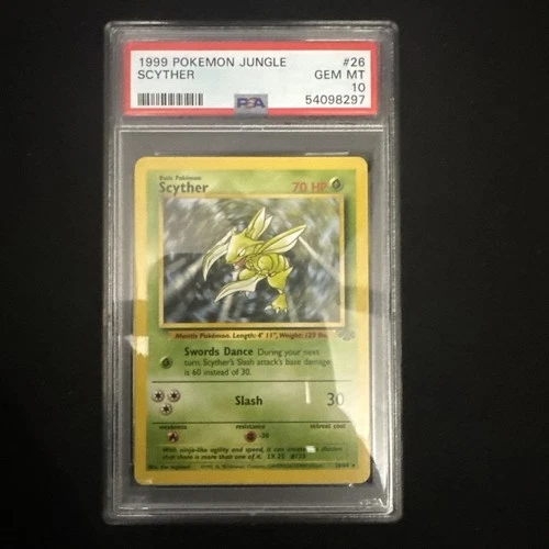 PSA 10 1999 Pokemon Jungle Scyther #26 LOW POP