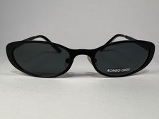 NOS Romeo Gigli RG127/S Sunglasses 007 Black Oval Vintage Italy
